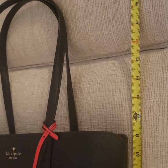 Kate Spade Tote Handbag with Matching Wallet - Black with Crab Accessory - Picture 5 of 12